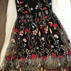 Shoshanna Honoria Spaghetti Strap Fit & Flare